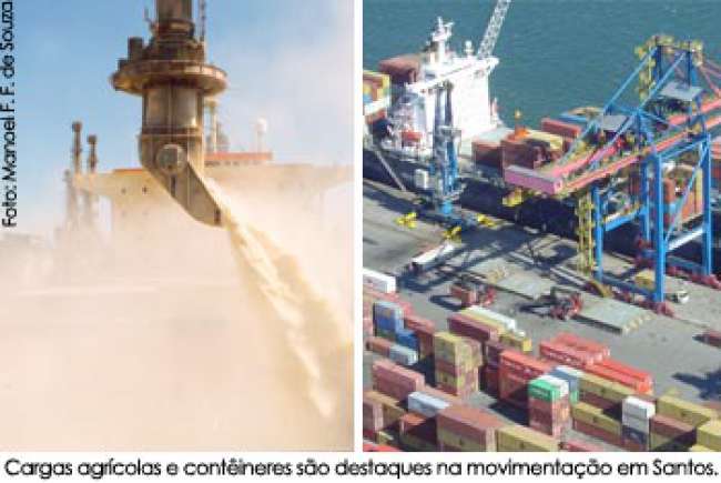 Porto de Santos está próximo das 70 milhões de toneladas