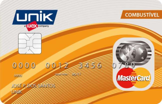 Cartão para pagamento de combustível, da Unik