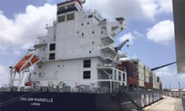 Navio da CMA CGM passa a fazer escala no Porto de Natal