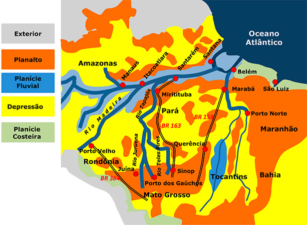 Fisiografia da região centro-norte