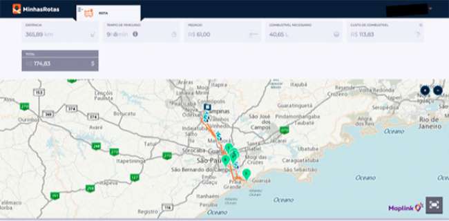 Maplink disponibiliza Minhas Rotas gratuitamente