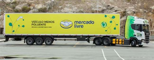 Mercado Livre expande frota sustentável com carretas movidas a gás