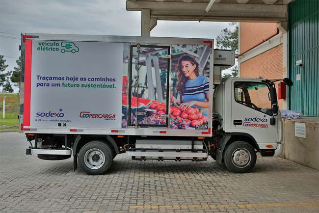 Sodexo On-site inicia operação com VUC 100% elétrico