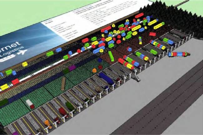 Figura 1: PI-hub para transporte intermodal (Ballot et al. 2013). Figura 1: PI-hub para transporte intermodal (Ballot et al. 2013).
