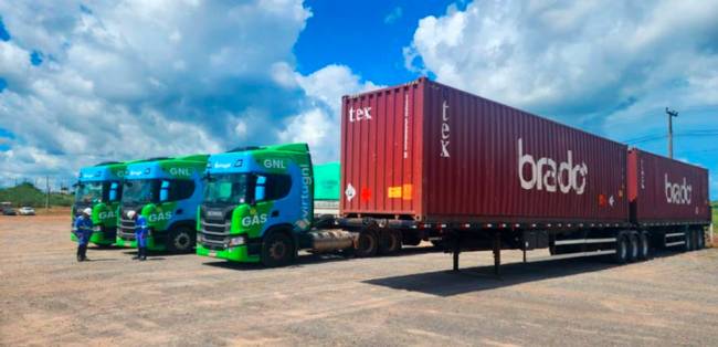 Brado amplia uso de caminhões movidos a GNL em operação logística no Maranhão