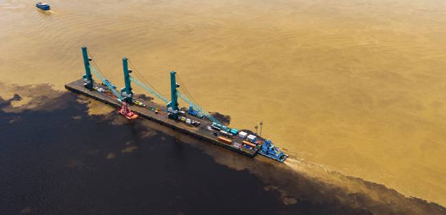 Super Terminais investe R$ 70 milhões em operação para manter fluxo de cargas durante seca no Amazonas