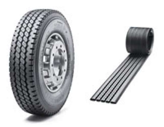 Pneu M804S e banda de rodagem Bandag BTL2B, da Bridgestone