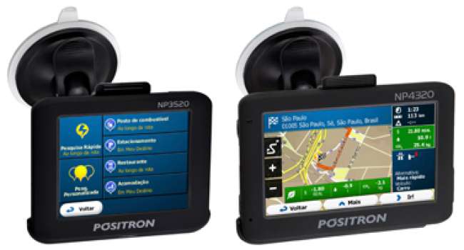 Navegadores GPS NP4320 e NP3520, da Pósitron