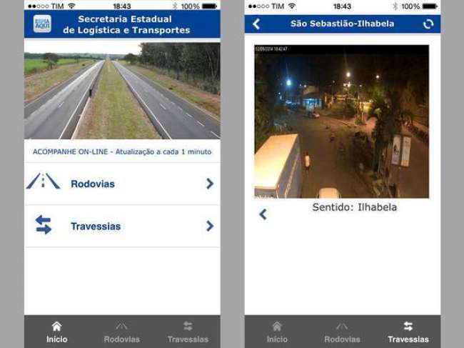 Aplicativo Espia Aqui SP, da Secretaria de Logística e Transportes de SP