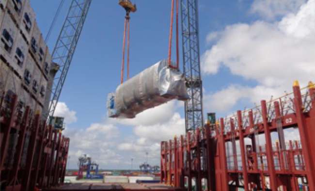 TCP Log recebe carga de projeto de 120 toneladas