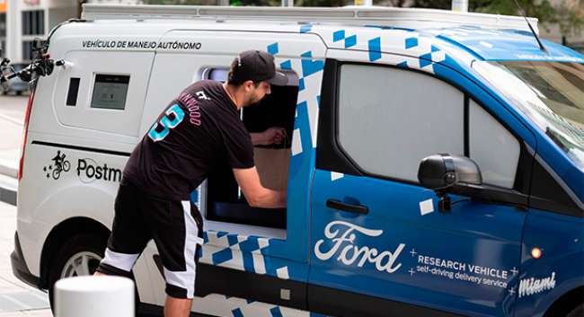 Ford testa serviço de entrega com vans autônomas nos EUA