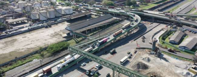 Ecovias realiza obras de melhoria da infraestrutura na entrada de Santos
