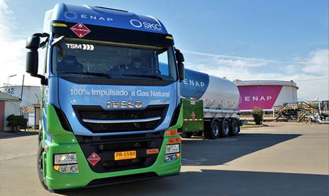 Iveco inicia teste de caminhão movido a gás natural liquefeito no Chile