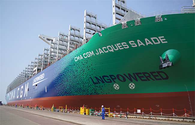 CMA CGM inaugura o maior navio do mundo movido a gás natural