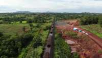 Primeira remessa de trilhos começa ser instalada na Ferrovia de Integração Centro-Oeste