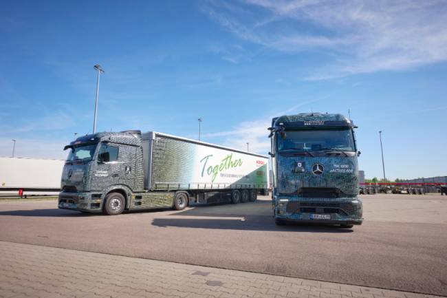 Mercedes-Benz eActros 600 pode atingir uma autonomia de 500 km sem recargas intermediárias