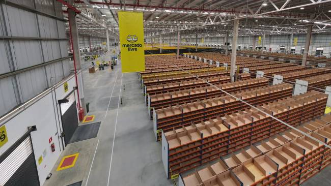 Mercado Livre ultrapassa 2 milhões de metros quadrados em armazenagem no Brasil