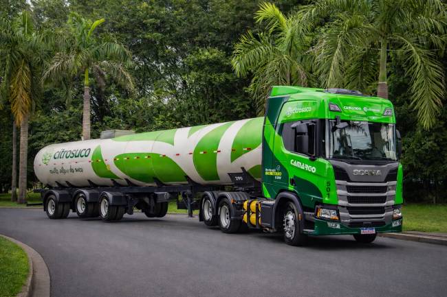 Citrosuco inicia testes com combustível renovável para a frota de caminhões