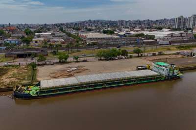 Aliança registra redução de 99,41% nas emissões de GEE em teste com biocombustível da Be8 na hidrovia do Rio Grande do Sul