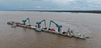 Super Terminais leva a Itacoatiara o maior sistema flutuante de transbordo de granéis das Américas