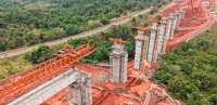 Arauco inicia instalação das vigas de ponte ferroviária em Inocência (MS)